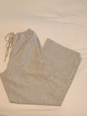 Sienna Sky Navy & White Striped Drawstring Pants